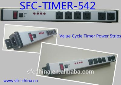 China Value Cycle Timer Electrical Outlet , Metal Power Strip With Timer / On Off Switch for sale