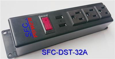 China 3 Socket Power Strip With USB Charger , Multi Function Multiple Power Outlet for sale