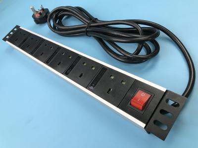 China 250V 6 UK Jack Multiple Outlet Power Bar With 2m Cable Smart Six British Socket for sale