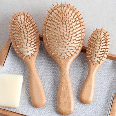 China Best Selling Eco-Friendly Waterproof Hair Detangling Scalp Massage Head Care Luxry Paddle Message Beech Wood Medium Large Hair Brush for sale