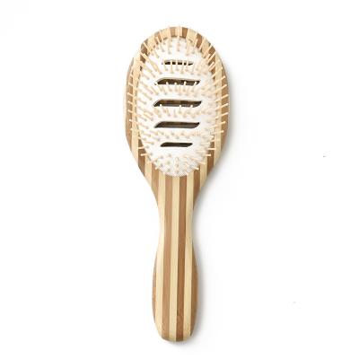 China Bamboo Zebra Massage SkinScalp Premium Hollow- Cushion Waterproof Eco-Friendly Organic Natural Material Crafted Detangling Hair Brushes for sale