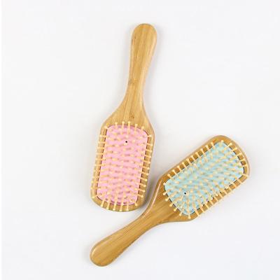 China Wholesale Waterproof Wet Dry Bamboo Hair Brush Comb Biodegradable Environmentally Friendly Bamboo Hair Brush Set for sale