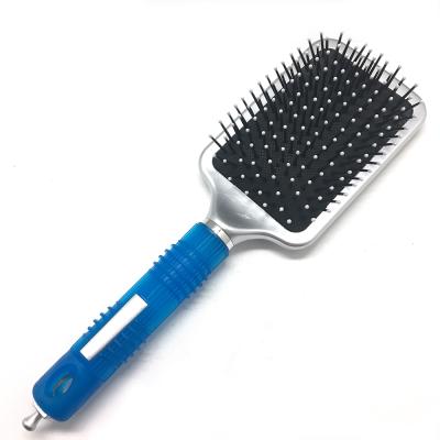 China Wholesale Custom Electroplating Paddle Brush Outdoor Hair Pad Plastic Hair Brush for sale