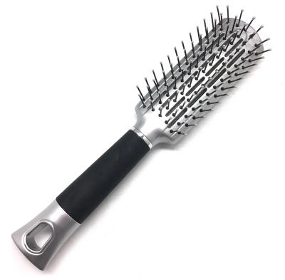 China Patented Straight-Cut Hollow Detangling Hair Brush Duct Personalized Comb Glitter Comb for sale