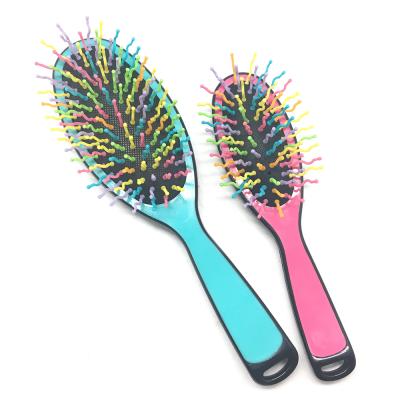 China Professional Bending Vent Needle Hair Brush Cushion Color Hair Brush for sale