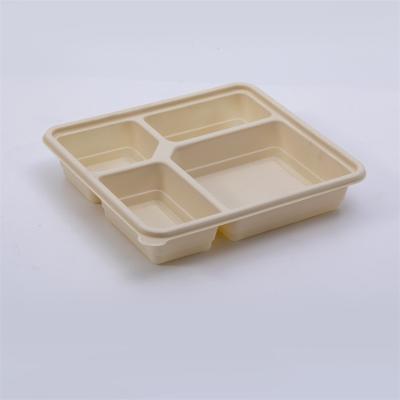 China Disposable Biodegradable Cornstarch Square Food Container Salad Bowl for sale