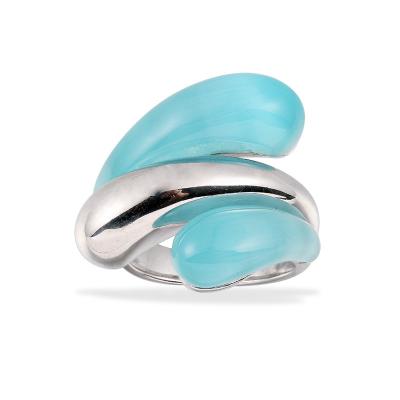 China Colorful Stone Cat Eye Stone For Wedding 925 Sterling Silver Ring New Vintage Women's Rings for sale