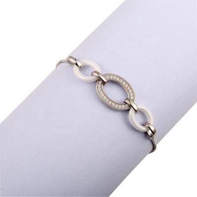 China Durable Manufacturer Supplier Oval Shape 925 Sterling Silver Bracelets For Gift for sale