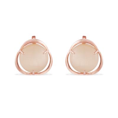 China Durable Hot Sale Women's Earrings Piercing Jewelry Stud Rose Ceramic Earrings for sale