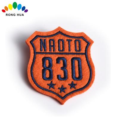 China 3D Embroidery Textile Patches For Clothing Pin On Patches With Metal Buttons for sale