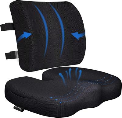 China Modern Memory Foam and Back Cushion / Lumbar Support Pillow for Office Chair, Car, Truck, WheelchairTailbone and Lower for sale