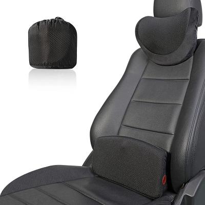 China Business/Luxury Lumbar Support Pillow Car Neck Pillow Set, Automotive Foam Headrest Memory Blowoz Back Support Cushion Lumbar Support for sale