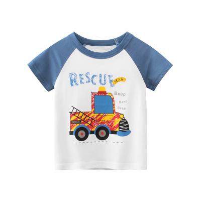 China 100% combed cotton children's t-shirt kids cartoon soft comfortable breathable unisex t-shirt with custom design for sale