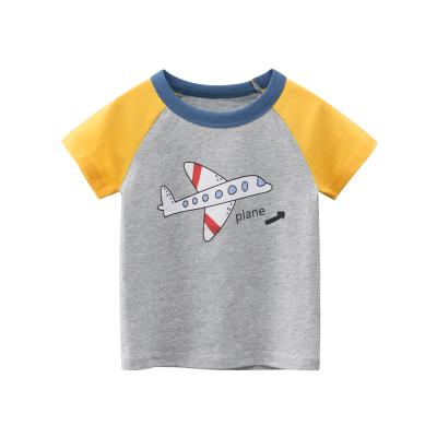 China 2021 Breathable New Pattern Flat Round Neck Boys T-shirts Customize Casual Kids Clothing T-shirt for sale