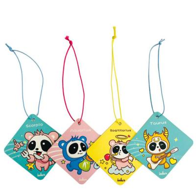 China Eco-friendly Wallpapering Car Auto Air Freshener Scented Perfume Shape Custom Air Freshener for sale