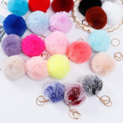 China Eco-Friendly Cute Hairball Key Chain Jewelry Ball Pendant Key Ring Key Ring Keychain for sale