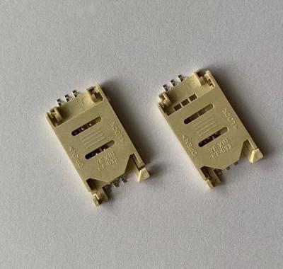 China 31x17.3x3mm SIM Card Connectors, 6 Pin Socket SIM Card Te koop