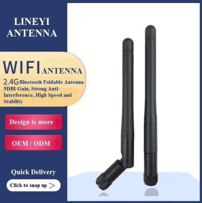 China Foldable 2.4G 5dbi Bluetooth High Gain WiFi Antenna for sale