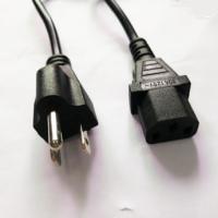 China US Approval 3-Prong Safe and Stable Standard Plug with IEC C13 Female Plug for Computer Power Extension Cords for sale
