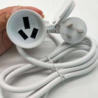 China Manufacture Rain-proof Plug cord 3x0.75mm2 Bare Copper Wire IEC 3-pin Extension Power Cord CCC Standard for sale