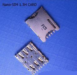 China 50V 0.5A 6 Pin Push Pull Nano SIM Card Connectors Te koop