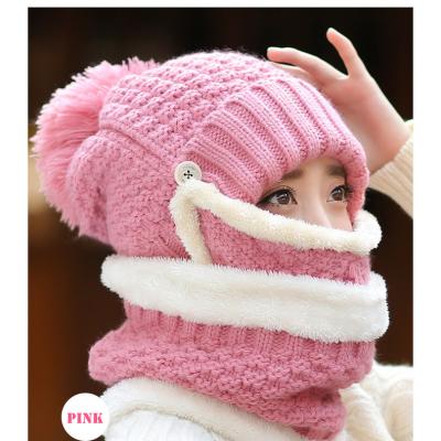 China Wefans Thickening Wool Hat Winter Skiing Full Face Knitted Hedging Beanie Hat Winter Warm Wool Hat for sale