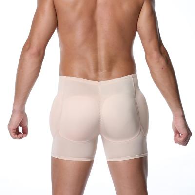 China TOPMELON A148 QUICK DRY Mens Butt Lifter Shapewear Body Shaper For Men Control Hip Pads Enhancer Slimming Shorts Underwear Front Open for sale