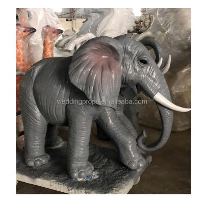 China PARTY/BANQUET/WEDDING large in stock resin elephant fiberglass elephant family life size sculptures for park home decoration for sale