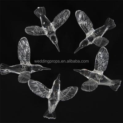 China Wedding Decoration Acrylic Crystal Clear Acrylic Hummingbird Ornament Wedding Decoration Ceiling Pendant for sale