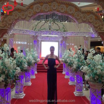 China Contact me when decoration Indian wedding mandaps drapery wedding fiber pillar for sale