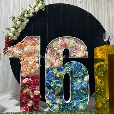 China Europe Baby Shower Holding 0-9 Acrylic Balloons 3D Numbers Mosaic Letters for sale