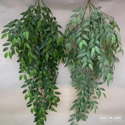 China Europe factory supply high quality artificial flower greenery silk leaves piece for wedding decoration for sale