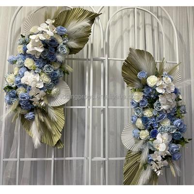 China Covenient Wedding Decoration Roses Flower Panel Wall Decoration Arch Artificial Flowers for sale