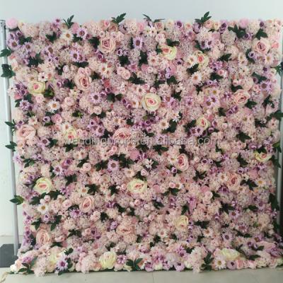 China Flower Painting Wall Pictures For Living Room Decorative Silk Flower Panels Artificial Flower Wall Backdrop for sale