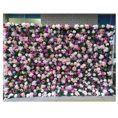 China Flower Painting Wall Pictures For Living Room Factory Supply Wholesale Artificial Peony Silk Flower Wall For Wedding Rose Wall For Rose Wall for sale