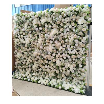 China Fascinating Wedding Flower Wall Artificial Flower Wall Backdrop 3D Flower Wall Decals Hanging Home.Restaurant.Bar.Hotel.Wedding for sale