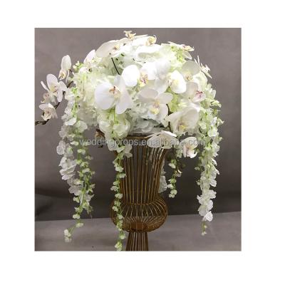 China Europe Hot Selling Mixed Lily Rose Orchid Wedding Centerpiece Half Round Shape Flower Ball for sale