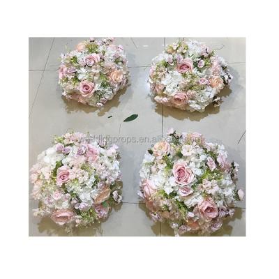 China Europe Artificial Wedding Rose Half Rose Flower Ball For Table Arrangements for sale