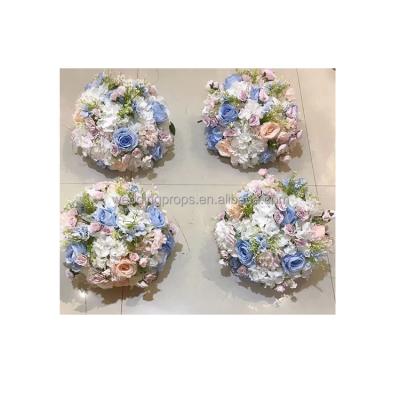 China Europe 50cm Diameter Half Round Flower Ball For Table Home Decor Dinner Floral Ball for sale