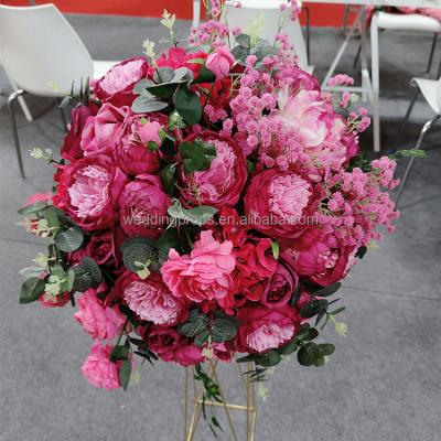 China Home.Restaurant.Bar.Hotel.Wedding Customized Size Round Pink Flowers Decorative Rose Flower Ball For Wedding Centerpieces for sale