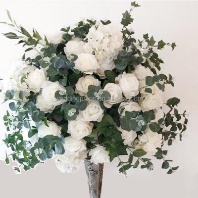 China Wedding Decoration Artificial Silk Flower Arrangements Wedding Decoration Rose Flower Ball for sale