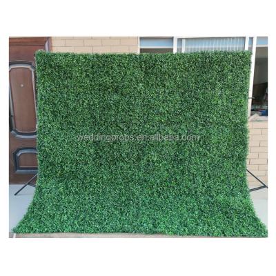 China Square Artificial Mixed Green Wall Panels Plastic Grass Plants Made Artificial Panel Wall Backdrop For Indoor And Outdoor Decoration for sale