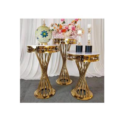 China Modern glass metal wedding stainless steel stand fower table for wedding party for sale