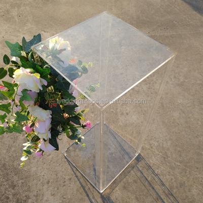 China Europe Bridal Flower Arrangement Pedestal Acrylic Table Flower Stand For Centerpiece Aisle Decoration for sale