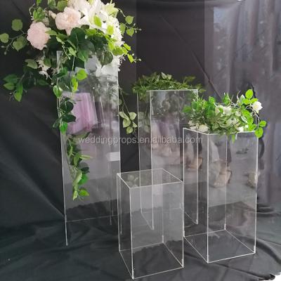 China Wholesale Acrylic Clear Acrylic Cake Stand Stand Square Square Europe Display Pedestal for sale