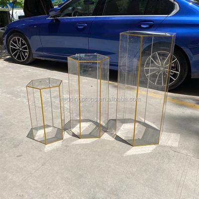 China Party Factory Price Wedding Backdrop Acrylic Pedestal Stand Clear Acrylic Pedestals for sale