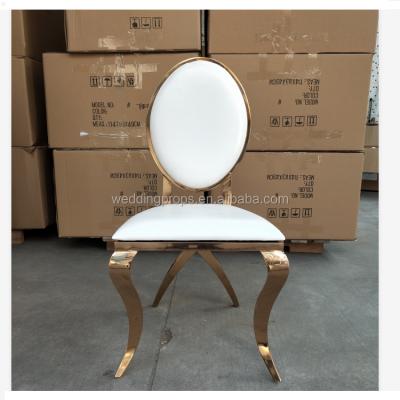 China Modern Wedding Decoration Banquet Chair Gold Stainless Steel Chair Wedding Chair for sale