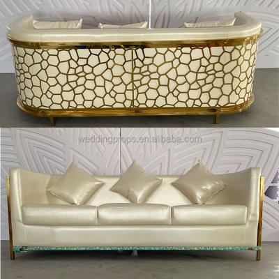 China White Stainless Steel 3 Piece Sofa Leather Couches For Living (Other) Adjustable Furniture for sale