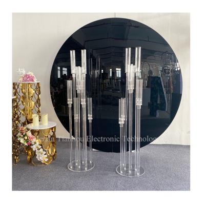 China Party Clear Acrylic Candle Holder 8 Candle Holder Wedding Table Decorations Main Candle Holder for sale