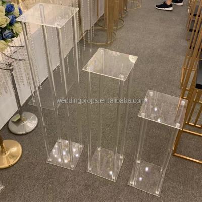 China Party Centerpiece High Quality Acrylic Stand Wedding Decoration Flower Pedestal for sale